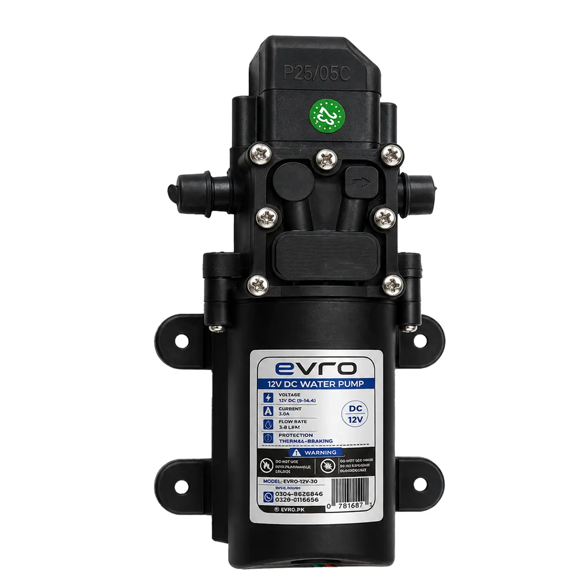 EVRO Alpha Flow S200 Pandora 12V water pressure pump